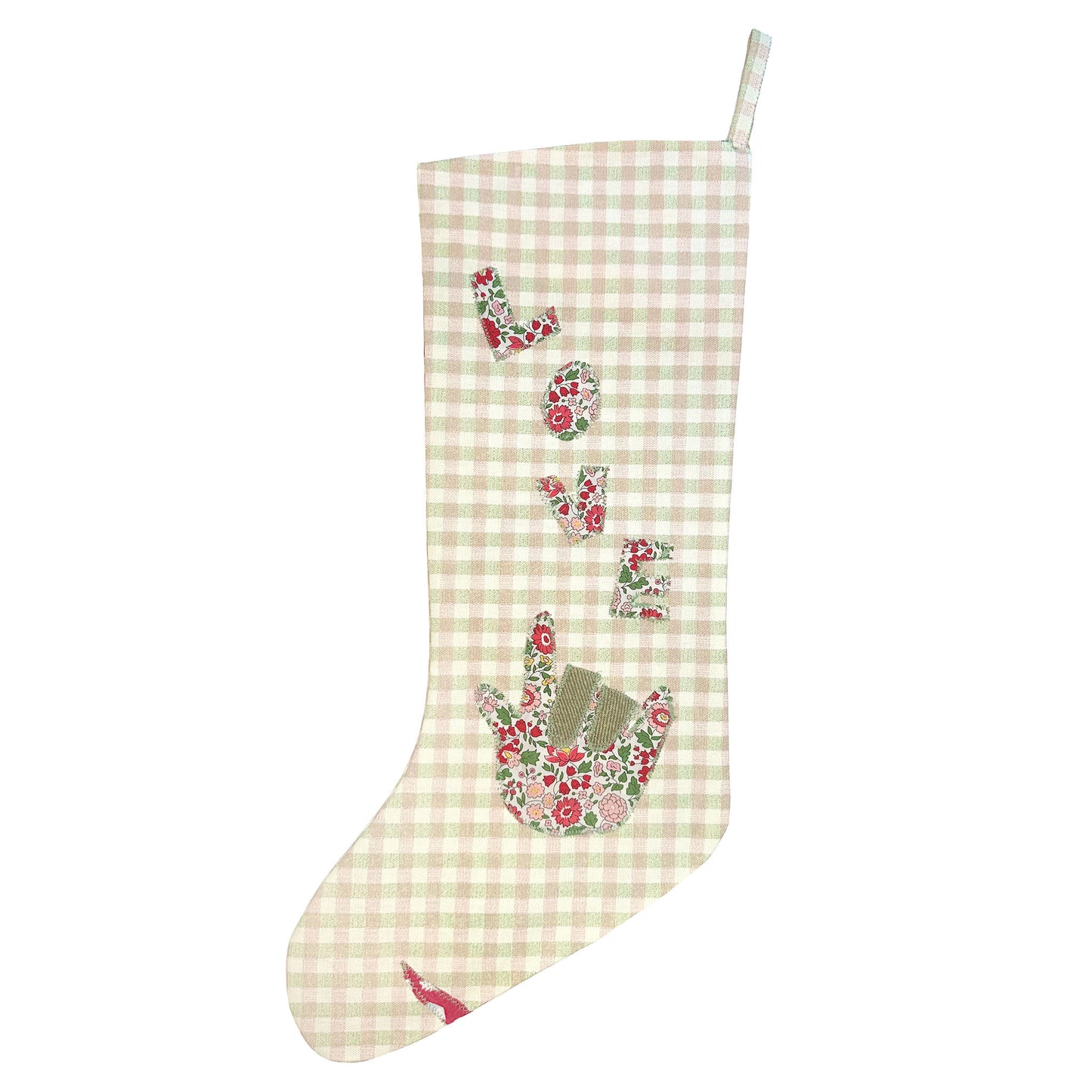 Plaid Liberty® 'Signs of Love' Stocking